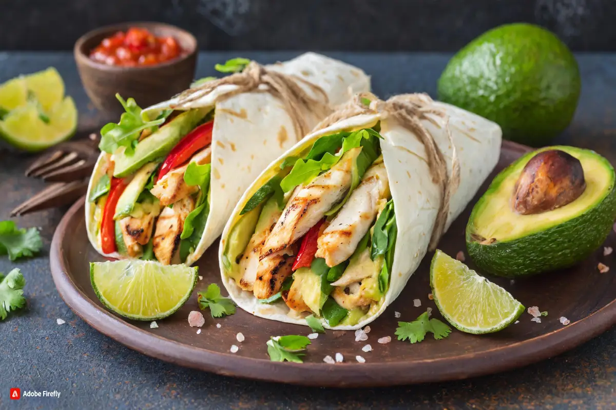 Grilled Avocado Chicken Wraps Recipe 