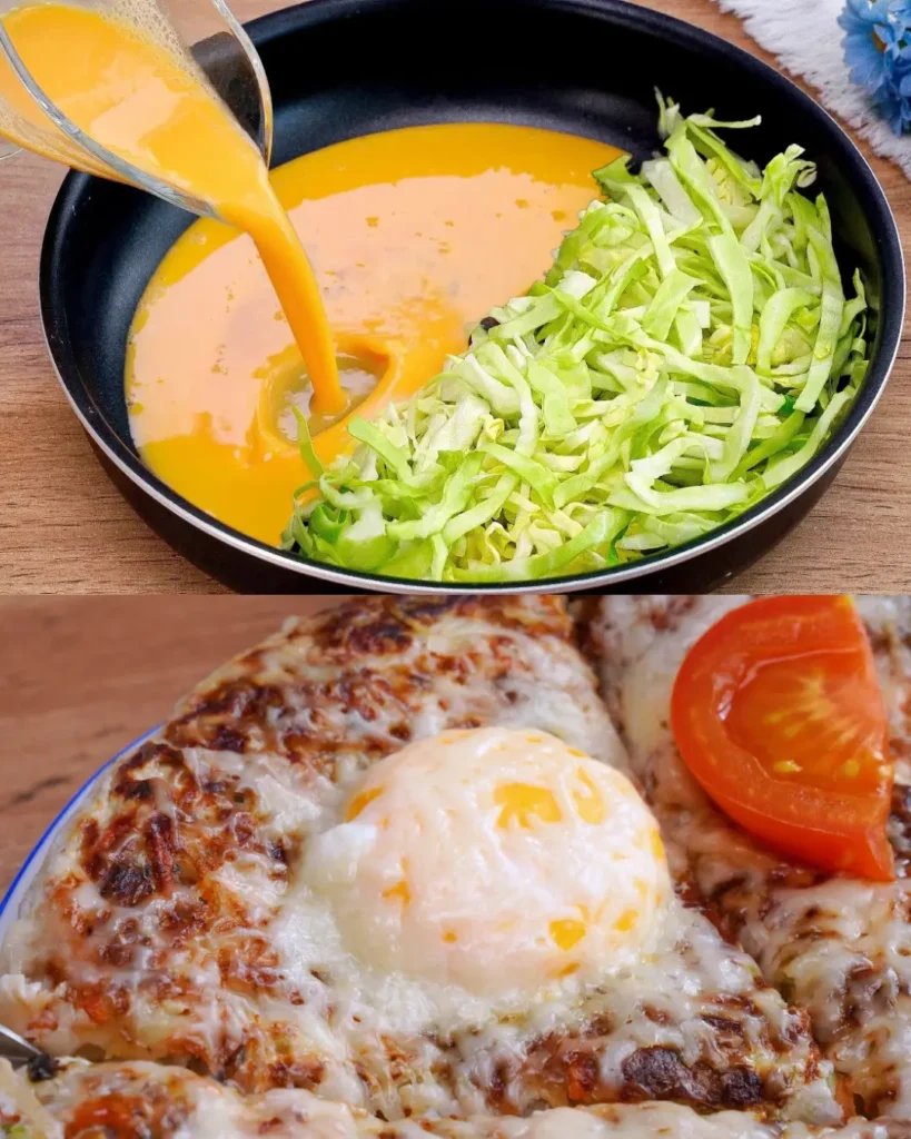 Cabbage with eggs tastes better than pizza! Delicious breakfast with just a few ingredients!