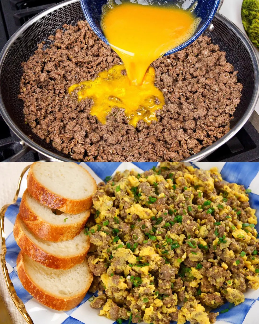 Quick Ground Beef and Egg Scramble Recipe