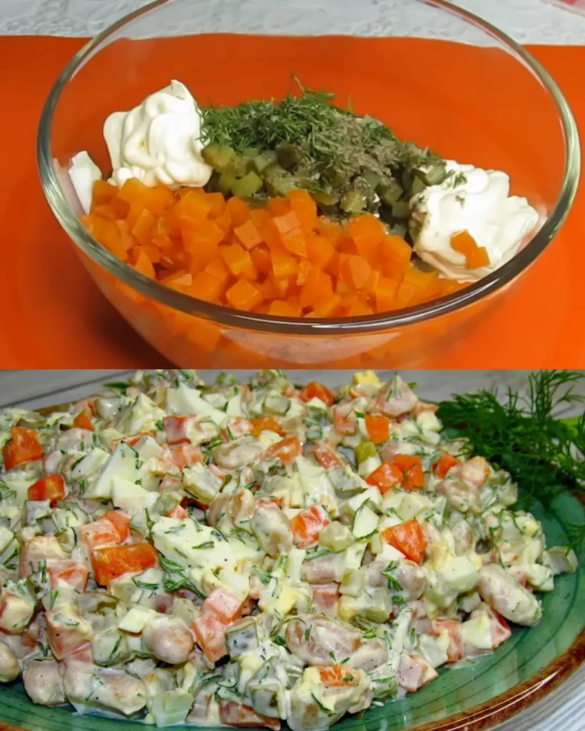 Salad in 5 minutes! So tasty that it won't stay on the table! You can make it every day!