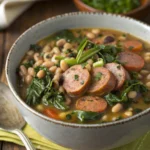 Black-Eyed Pea Soup with Sausage & Collard Greens