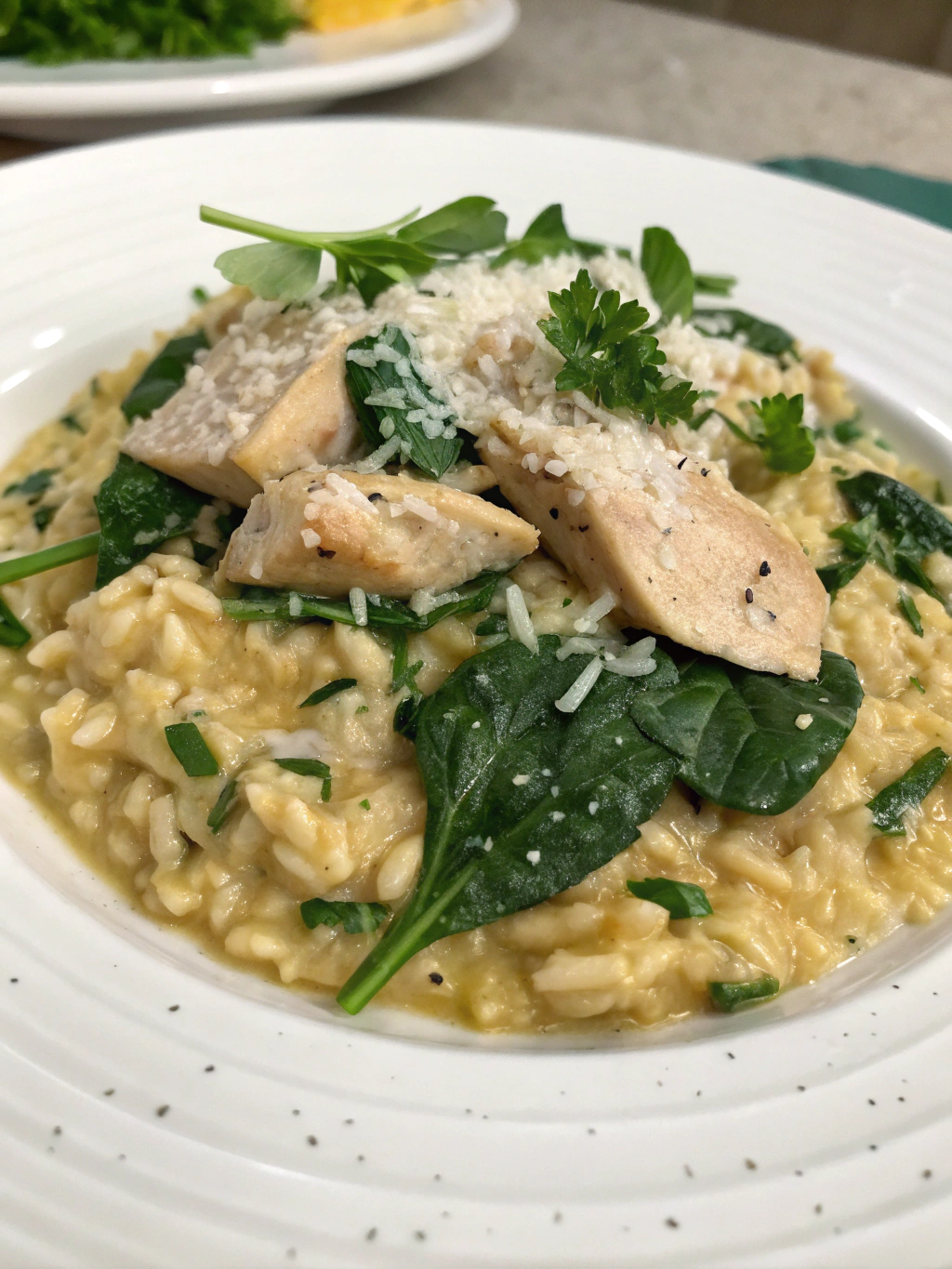 Chicken Risotto with Spinach ingredients