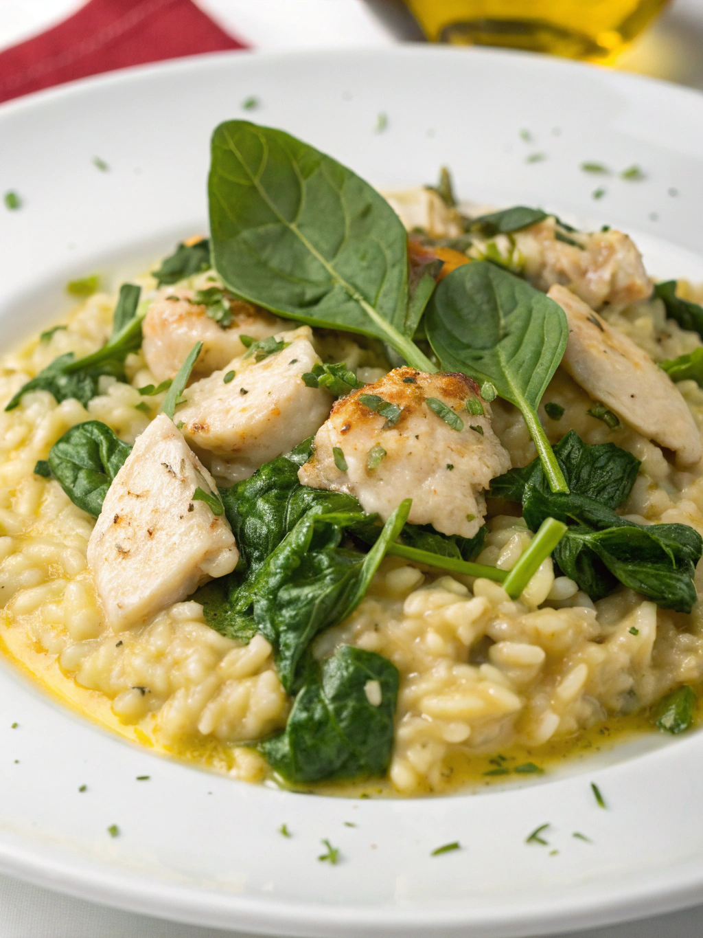 Chicken Risotto with Spinach