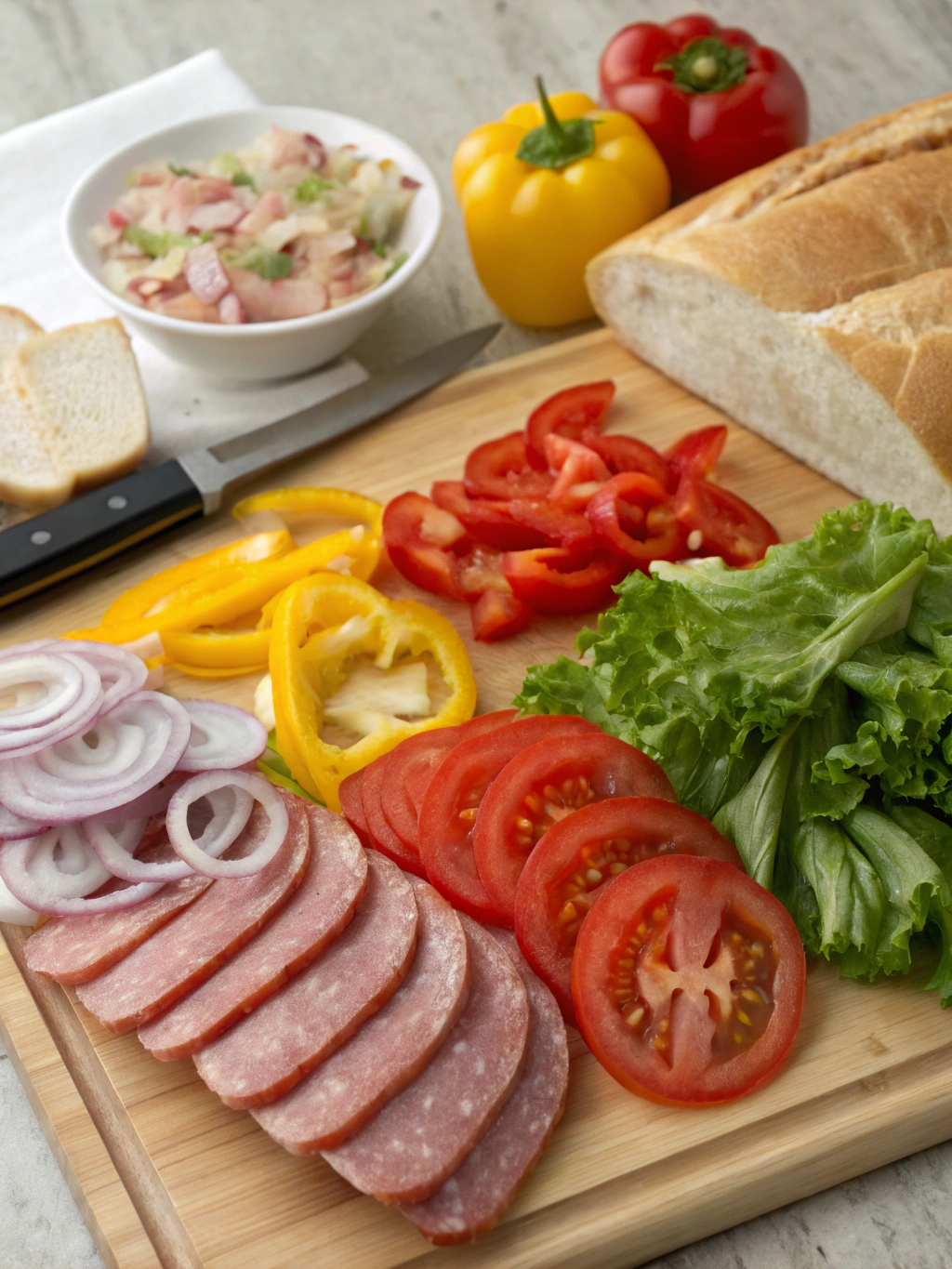 Chopped Italian Sandwich ingredients
