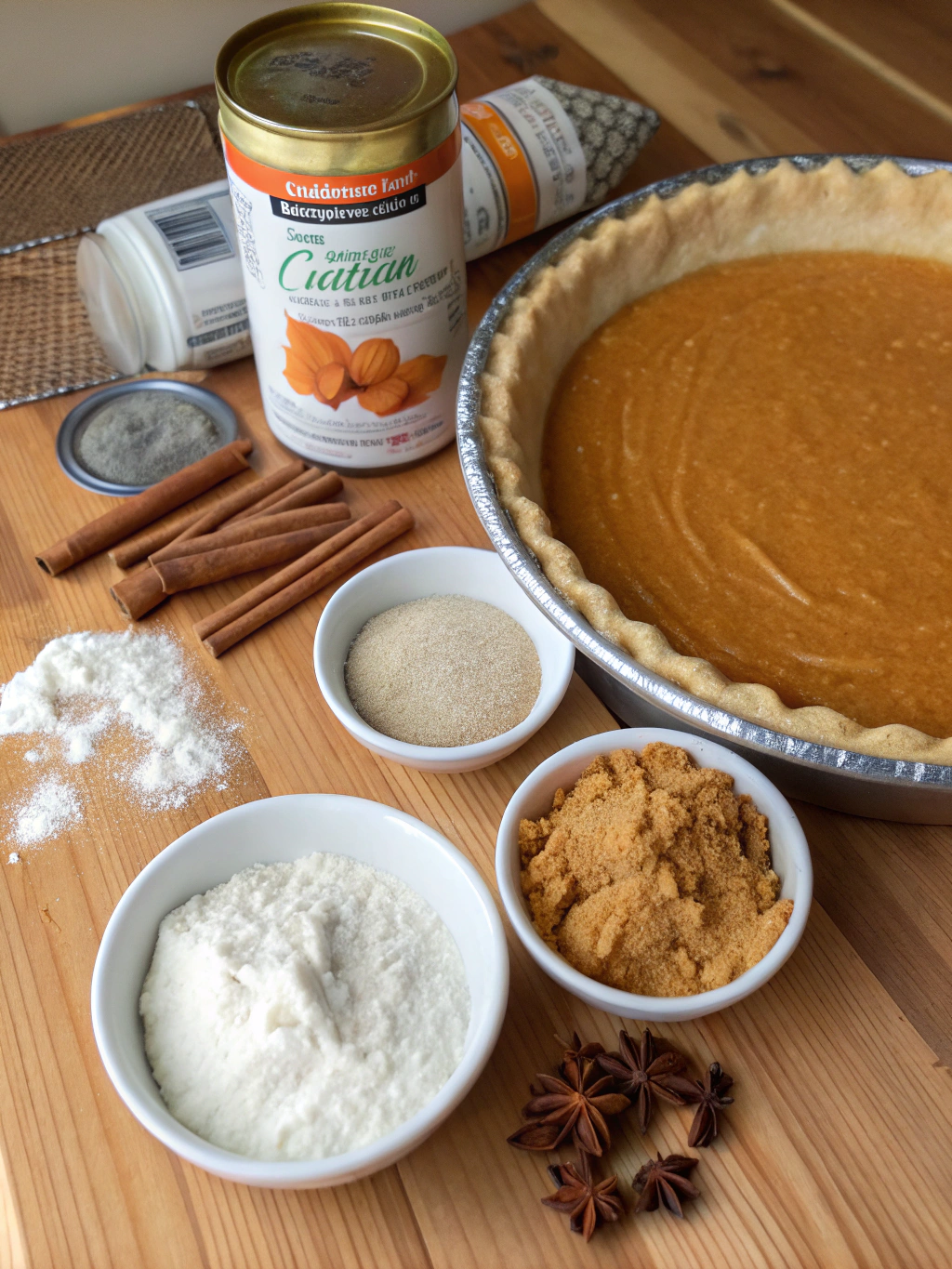 Ingredients for Cinnamon Pie