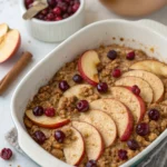High-Fiber Apple-Cranberry Baked Oats