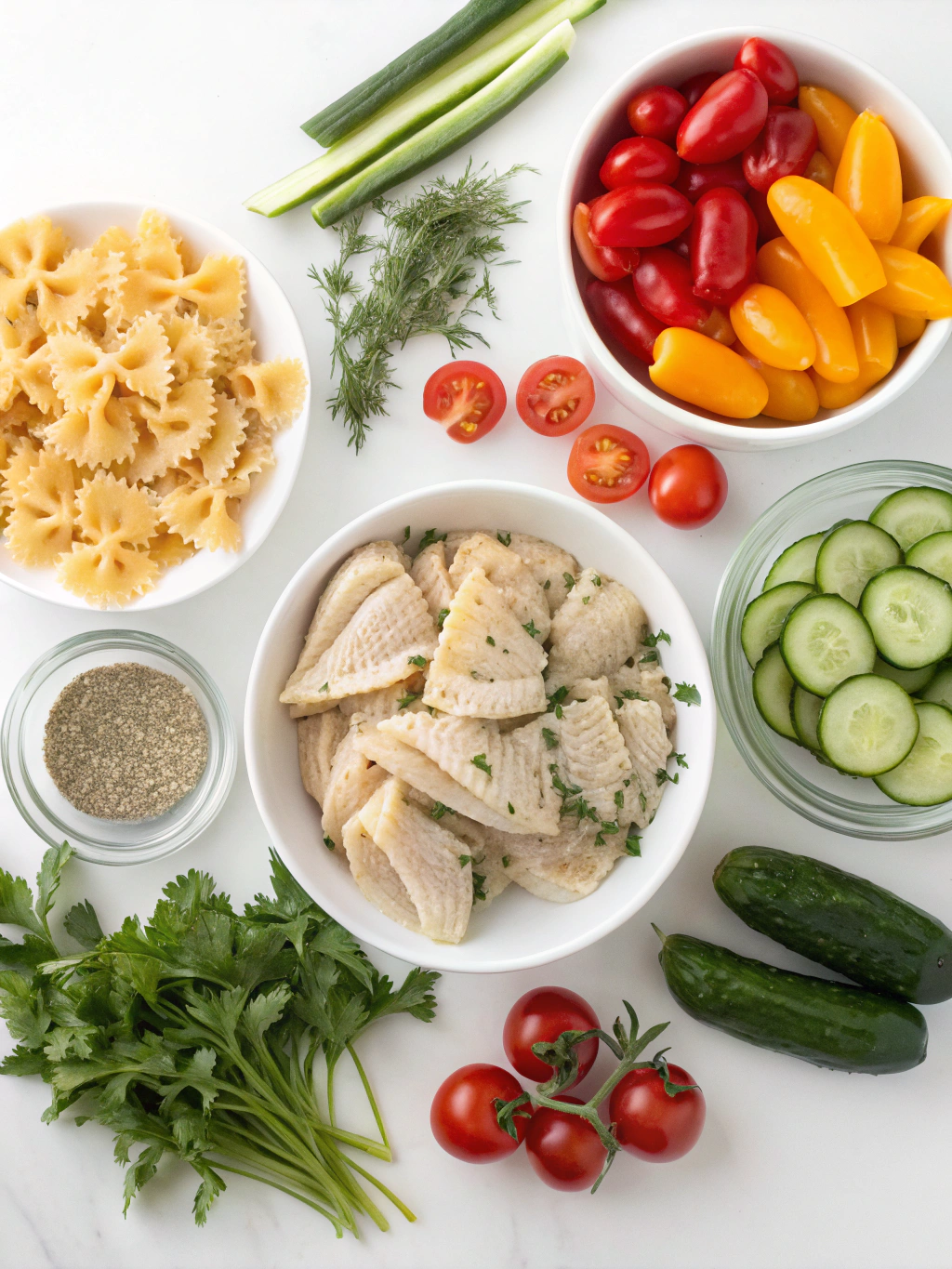 Marry Me Chicken Pasta Salad ingredients