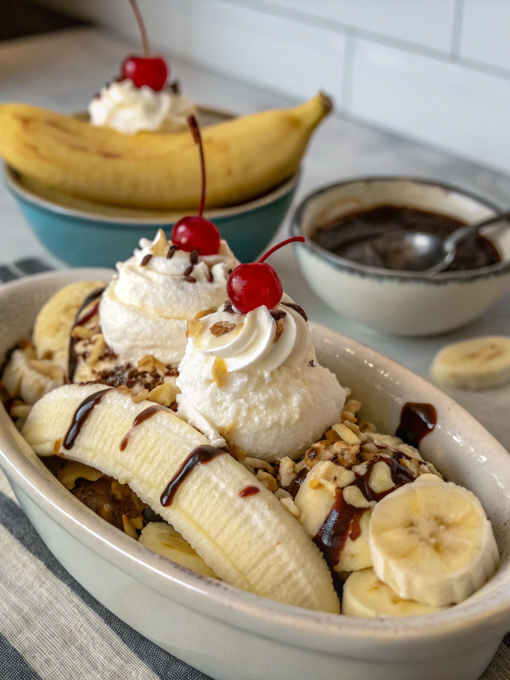 No-Bake Banana Split Dessert