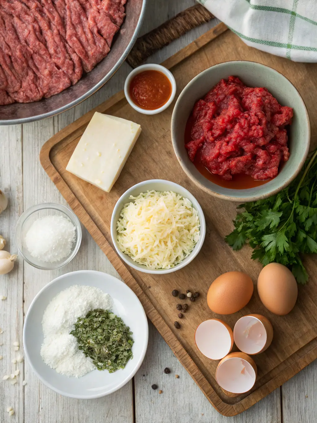Ingredients for Italian Baked Meatballs