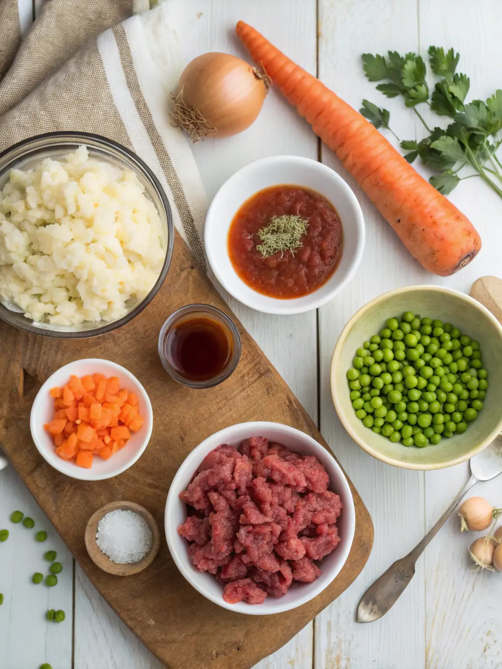 Ingredients for Shepherd's Pie