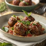 Italian baked meatballs