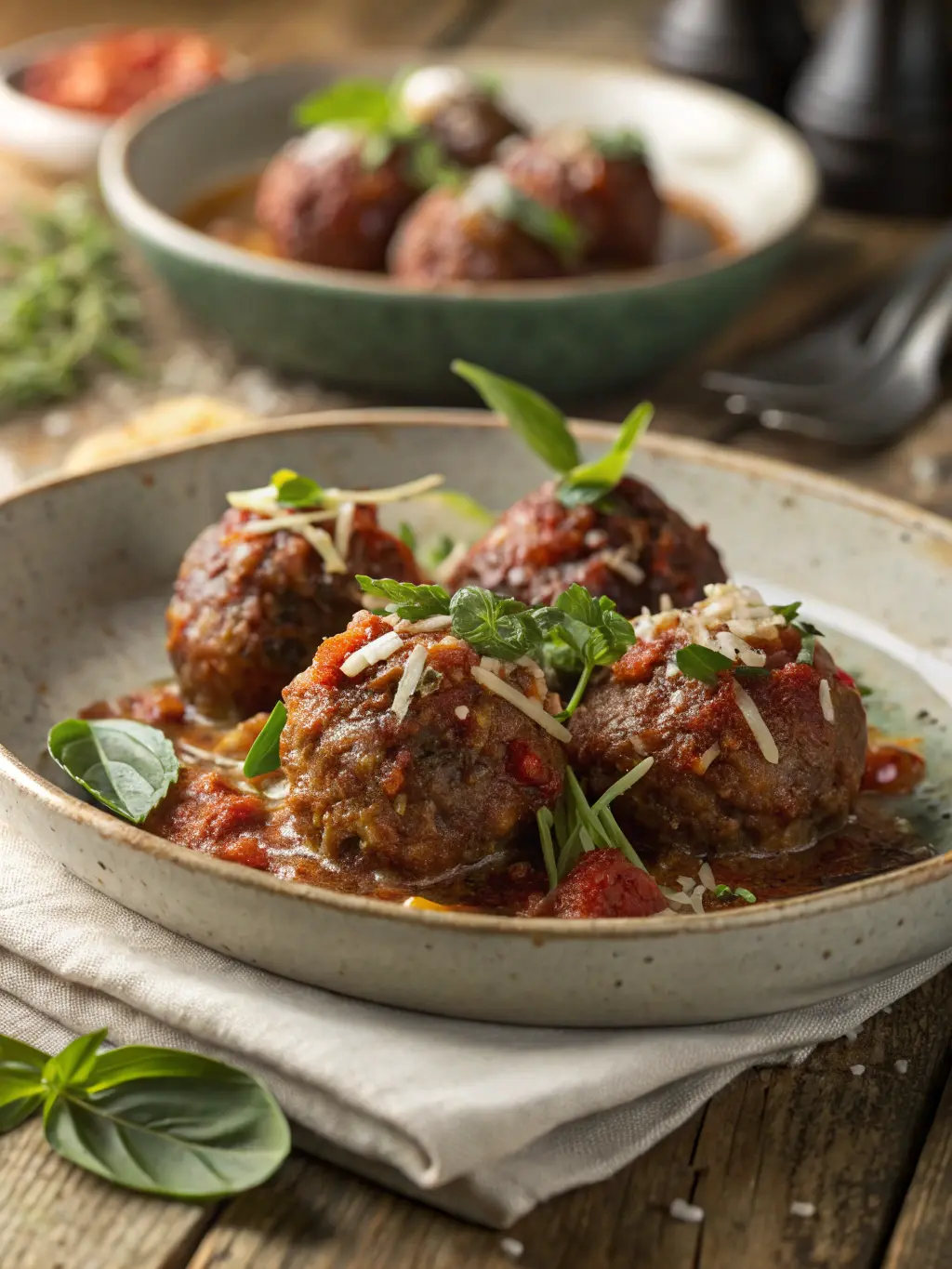 Italian baked meatballs